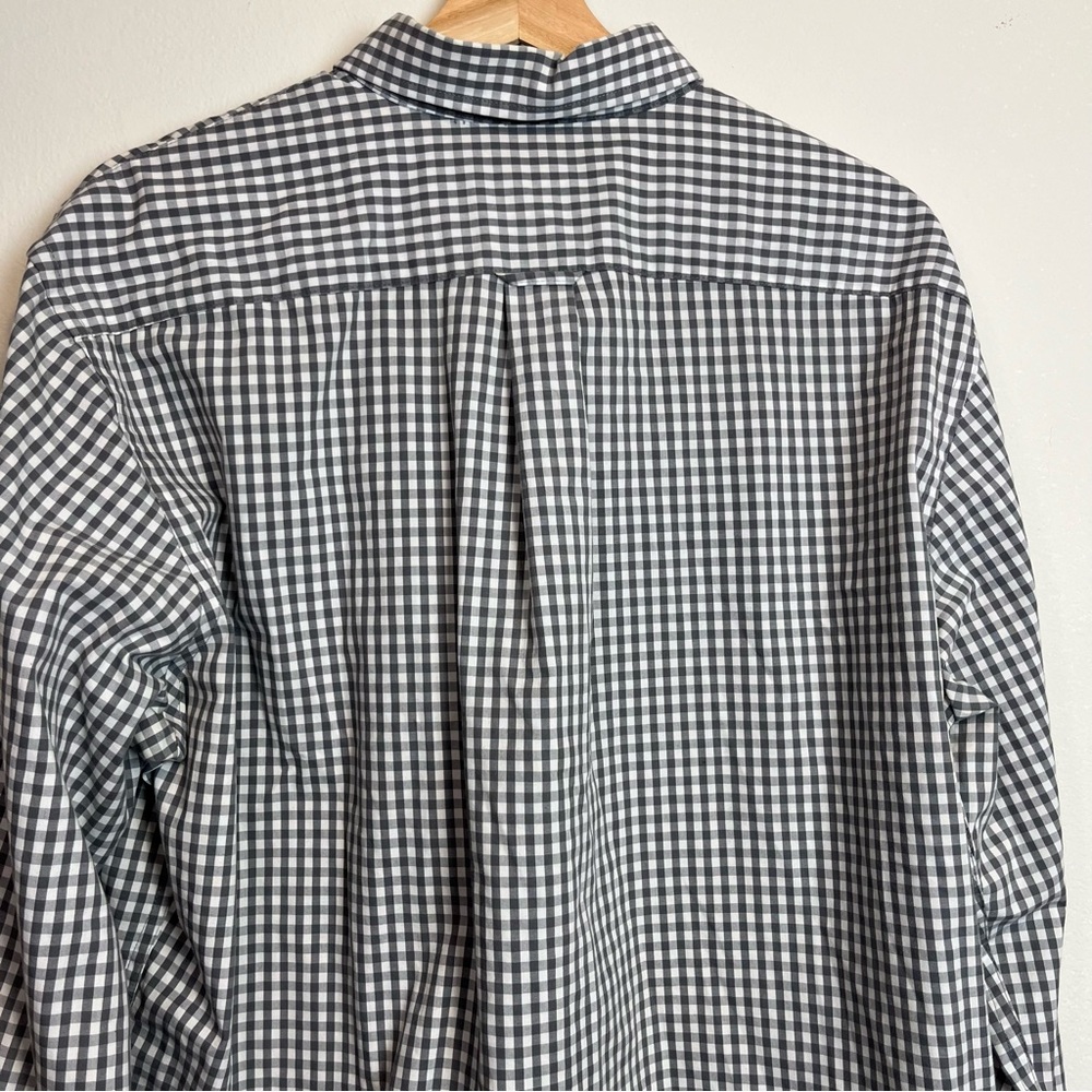 Izod Gray White Gingham Button Down Long Sleeve S… - image 7